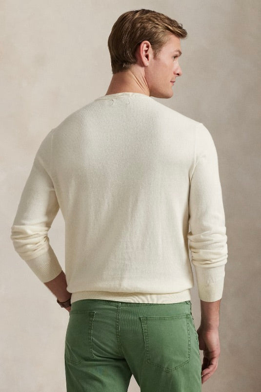 POLO RALPH LAUREN Cotton-Cashmere Crewneck Jumper Cream - Dale