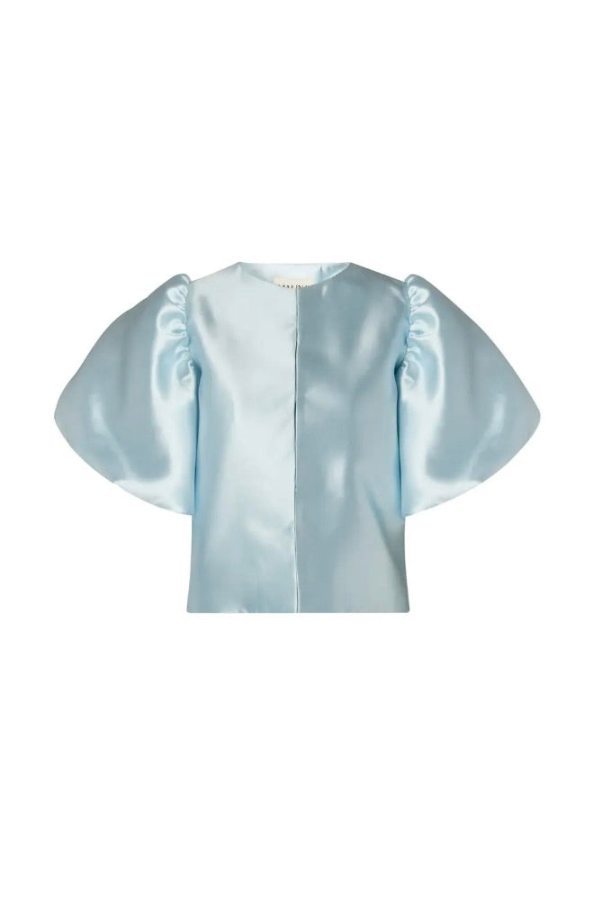 BY MALINA Cleo Pouf Sleeve Blouse Ice Blue - Dale