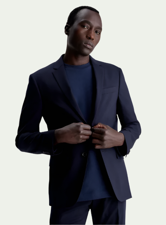 CALVIN KLEIN - STRETCH WOOL SLIM SUIT BLAZER - Dale