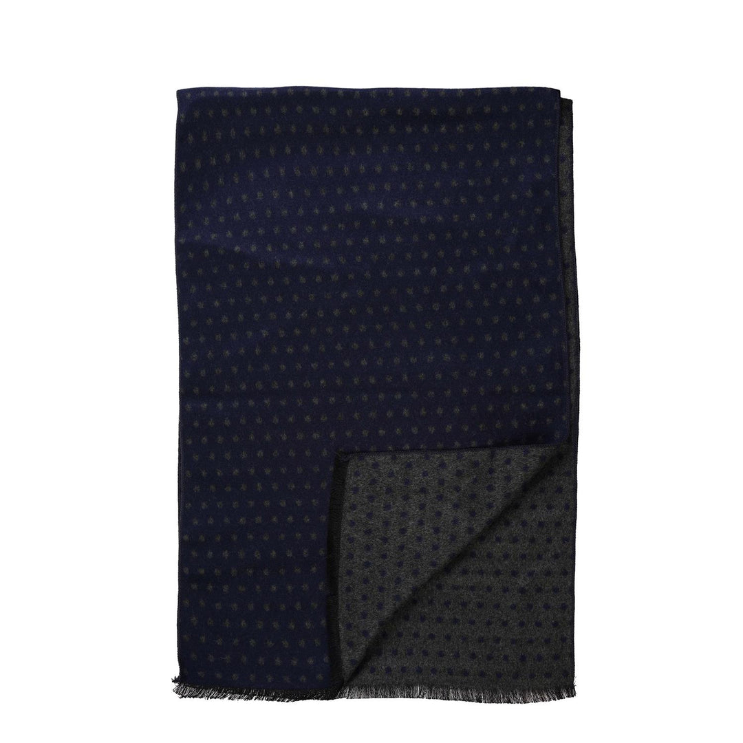 Double Face Silk Scarf Navy