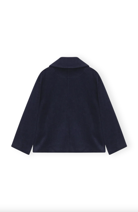 GANNI - Wool Wide Collar Jacket - Dale