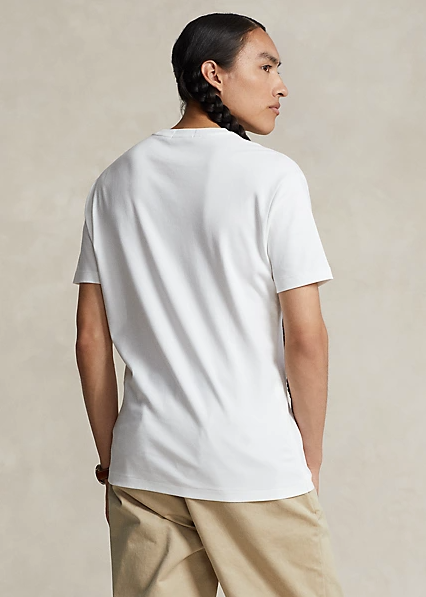 POLO RALPH LAUREN - Custom Slim Fit Soft Cotton T-Shirt WHITE - Dale