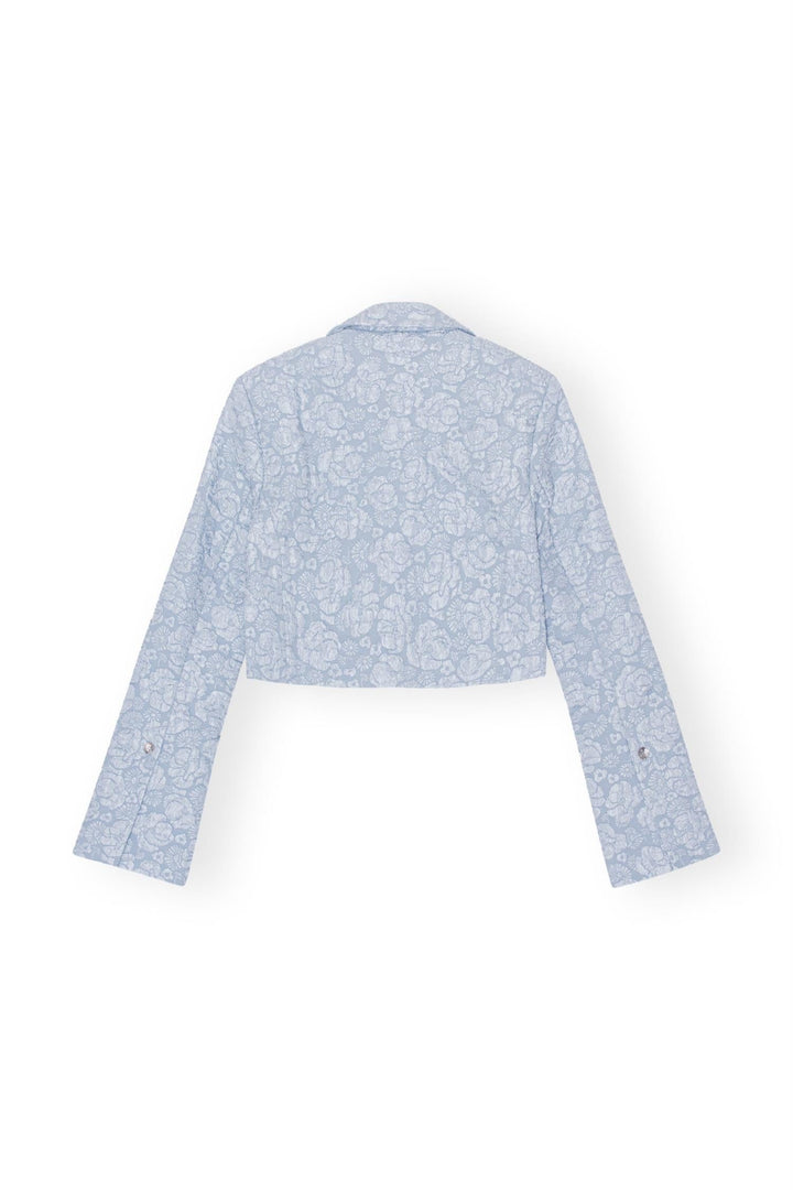 GANNI - Stretch Jacquard Cropped Blazer - Dale