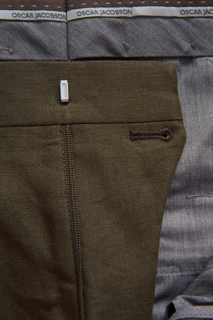 OSCAR JACOBSON - Denz Linen Trousers - Dale