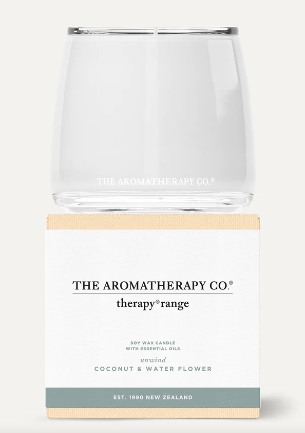 THE AROMA THERAPY CO - THERAPY CANDLE 260G - Unwind - Coconut & Water Flower - Dale