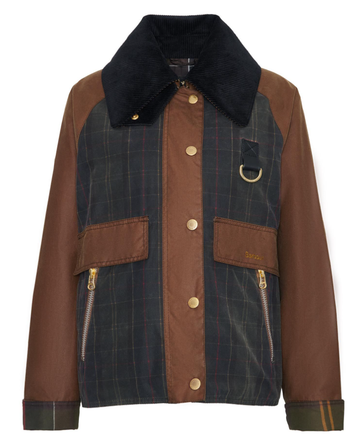 Barbour by alexachung cheap patch waxed cotton jacket