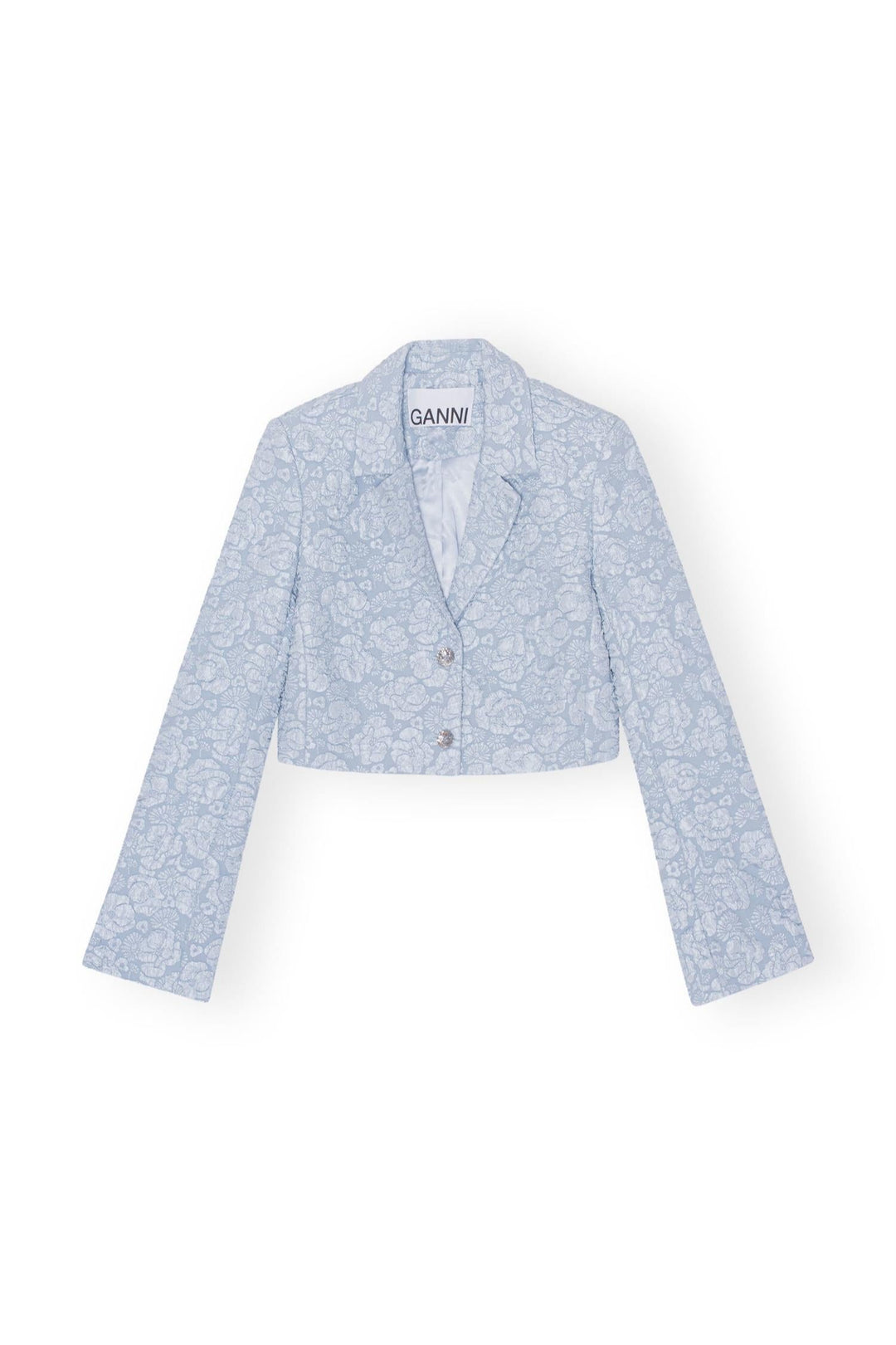 GANNI - Stretch Jacquard Cropped Blazer - Dale