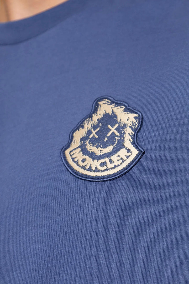 Logo Cotton T-Shirt Blue