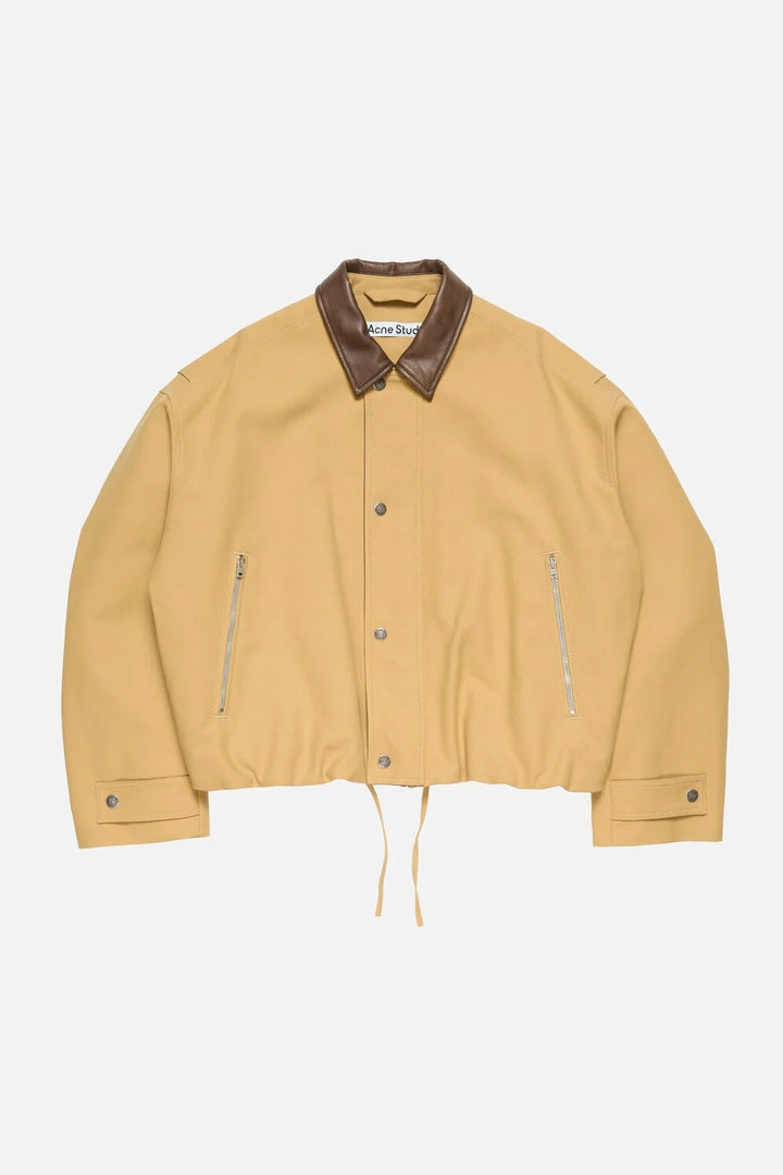 Twill Bomber Jacket Sand Beige