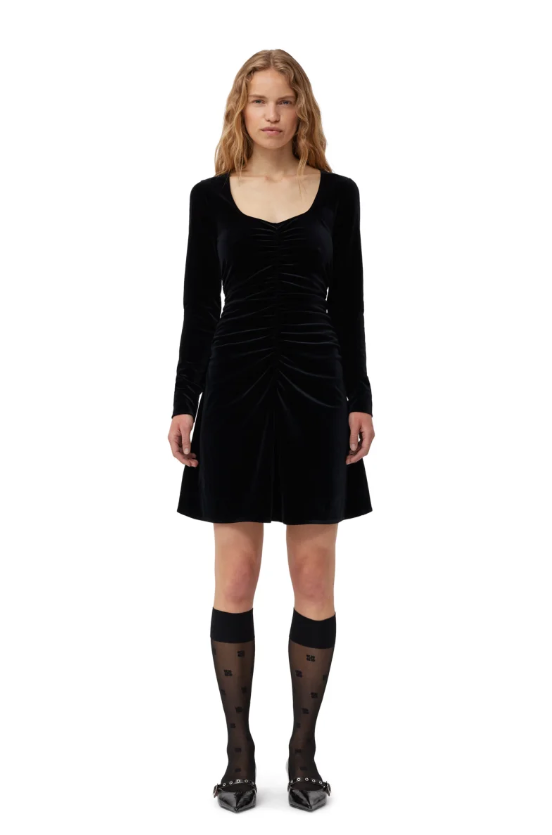 Velvet Jersey Mini Dress