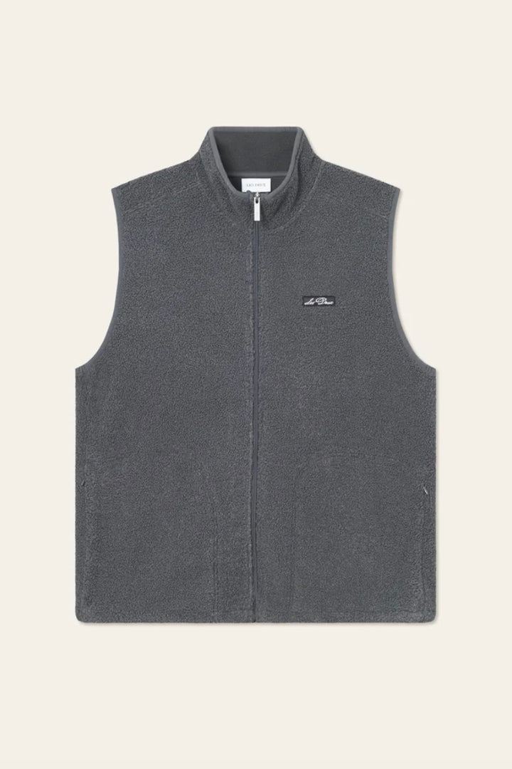 LES DEUX Creed Teddy Vest Asphalt - Dale
