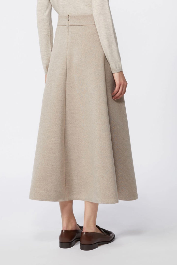 Full Tech Wool Skirt Sand