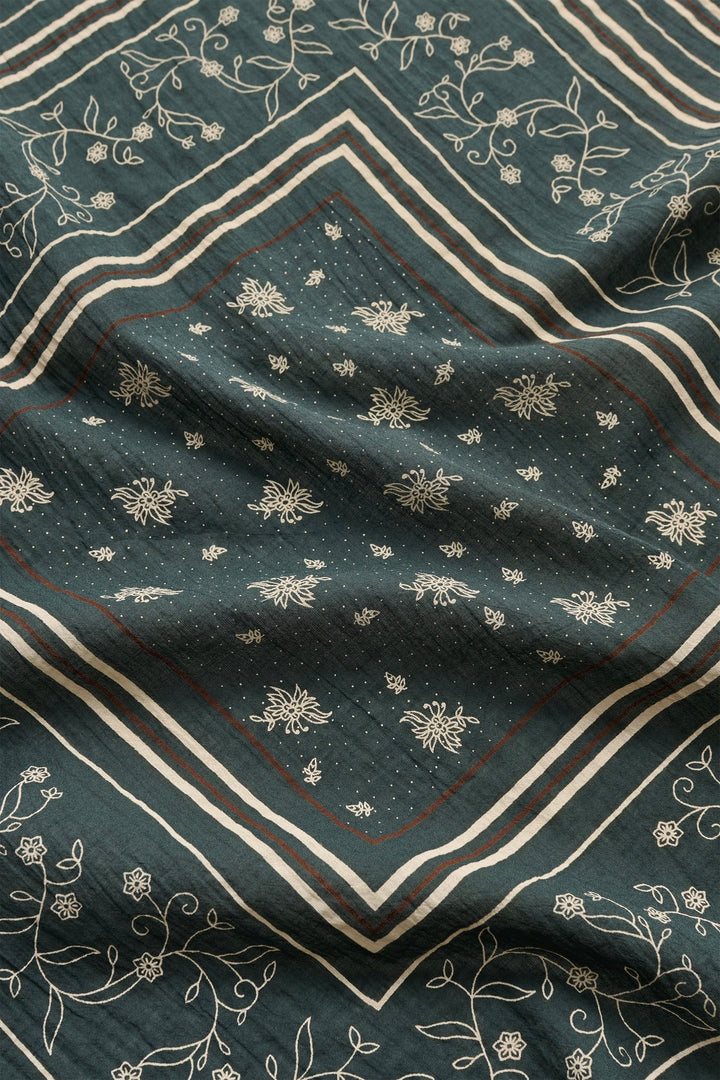 Skall Classic Scarf 55x55 Dark Green/Brown
