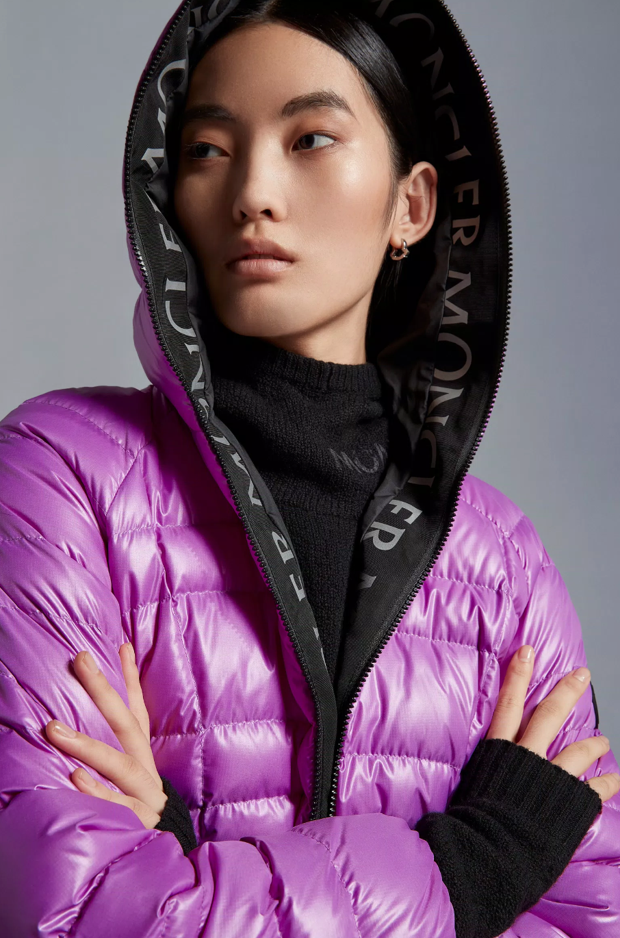 Moncler purple puffer jacket shop