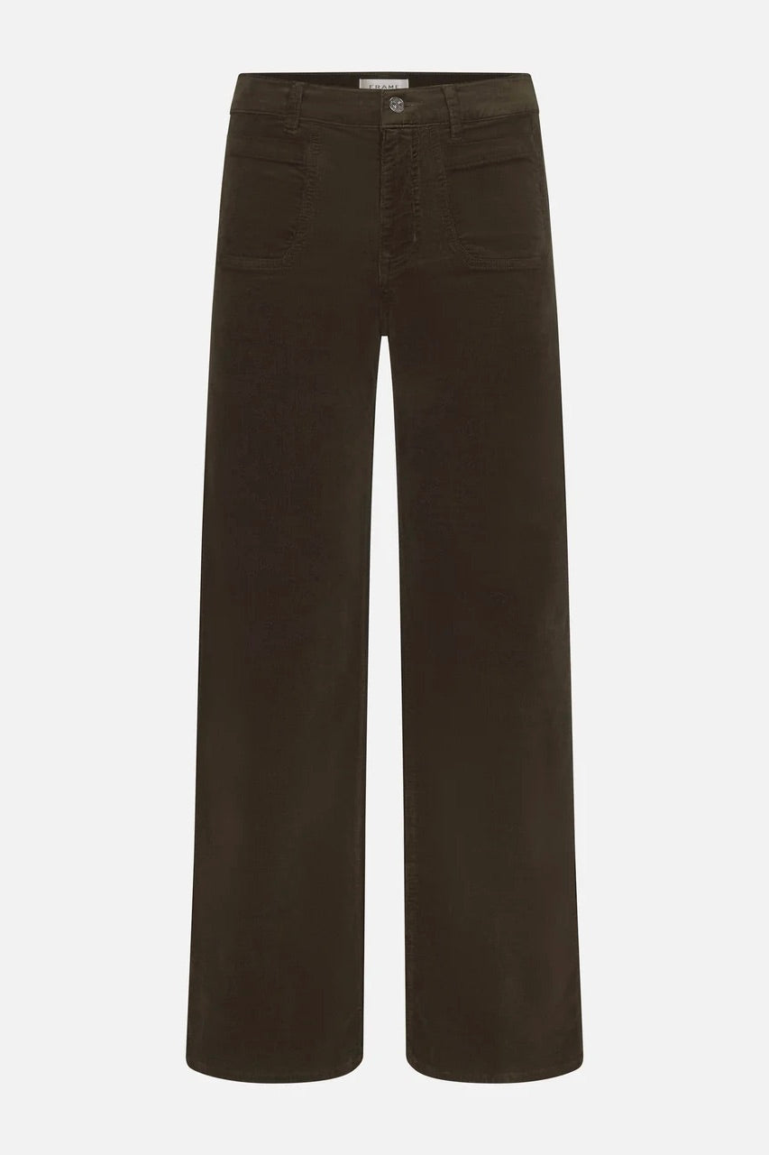 Le Slim Palazzo Modernist Pocket Corduroy Rich Military