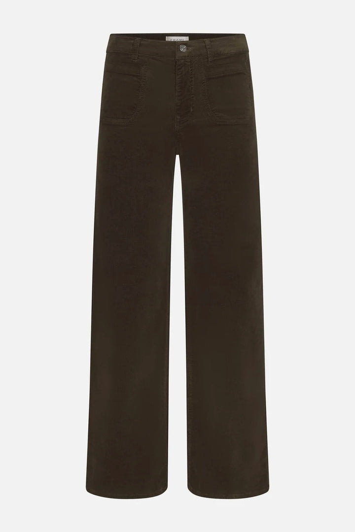 Le Slim Palazzo Modernist Pocket Corduroy Rich Military