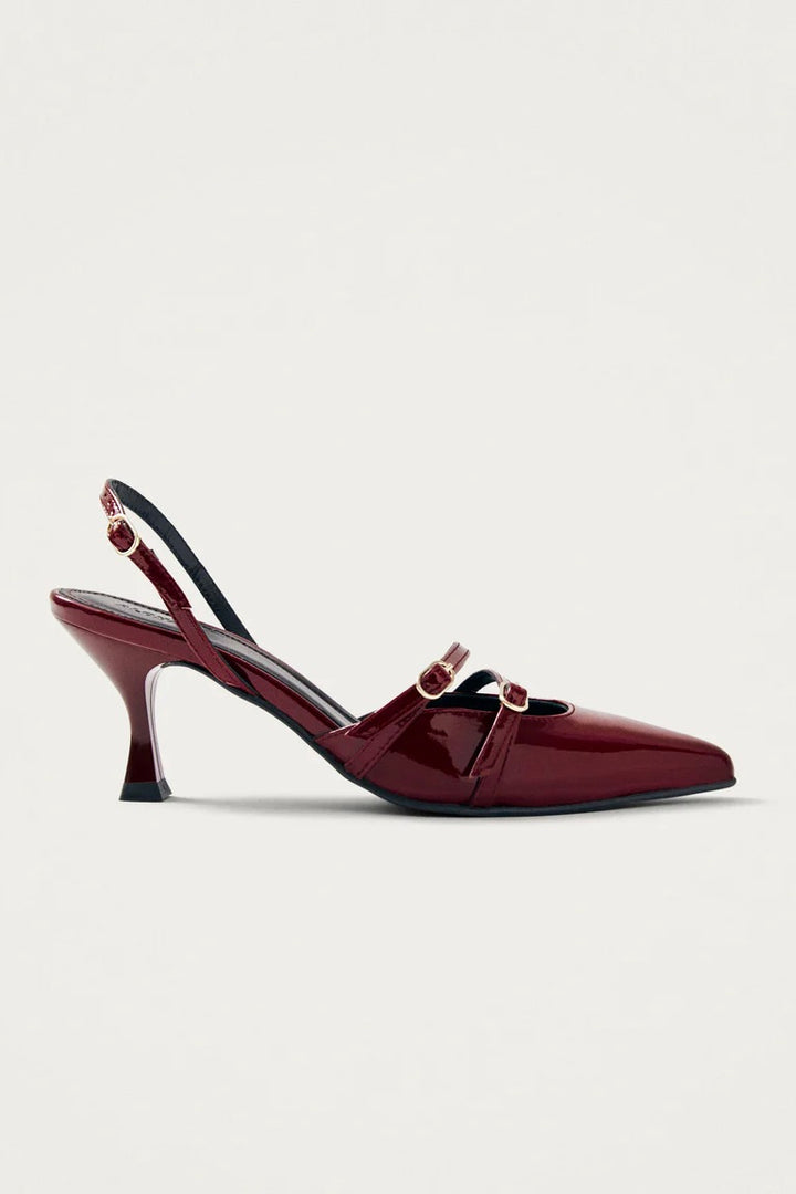 Joelle Onix Burgundy Leather Pumps