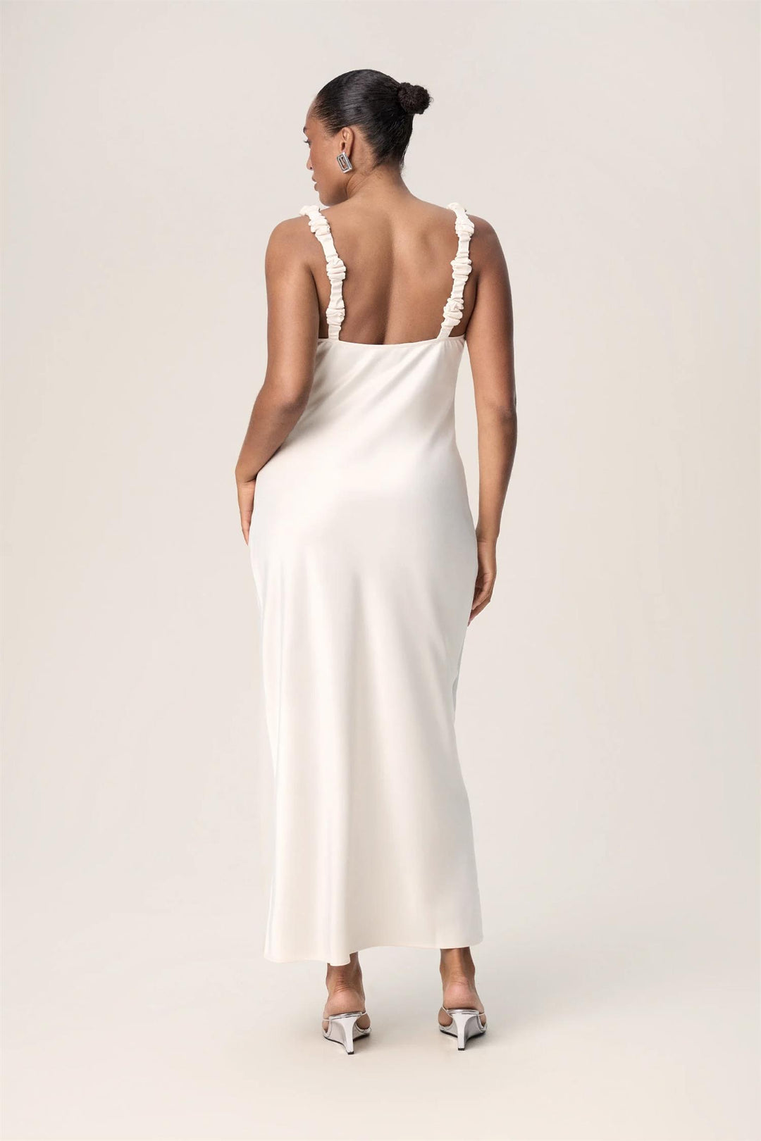 Nimes Slip Dress White