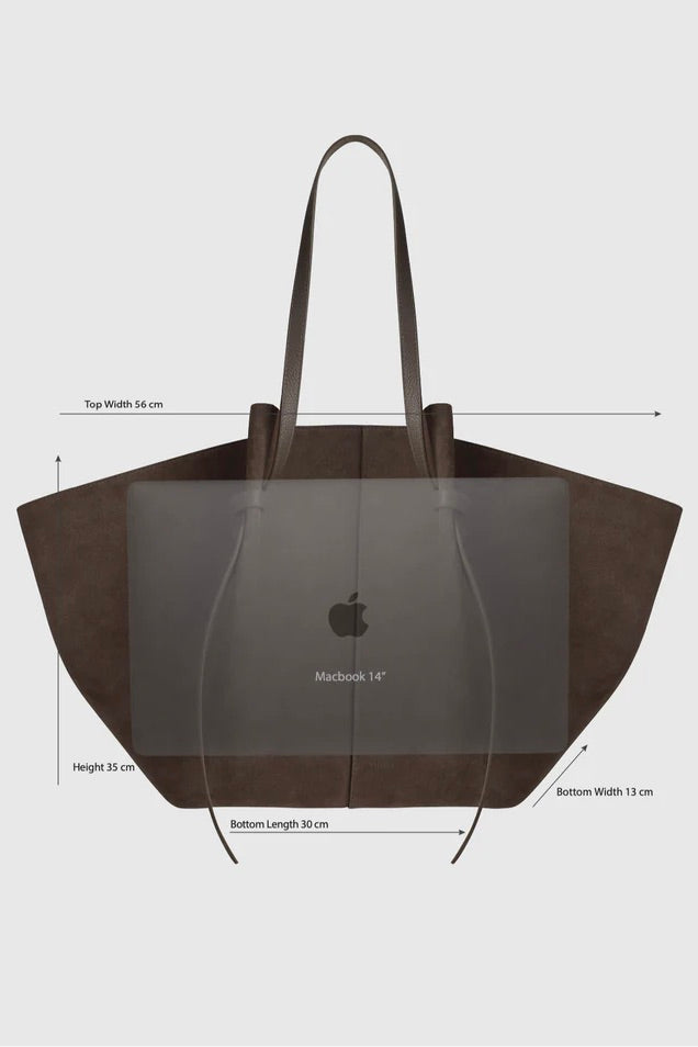 XL Mochi Black Pebble Grain Leather