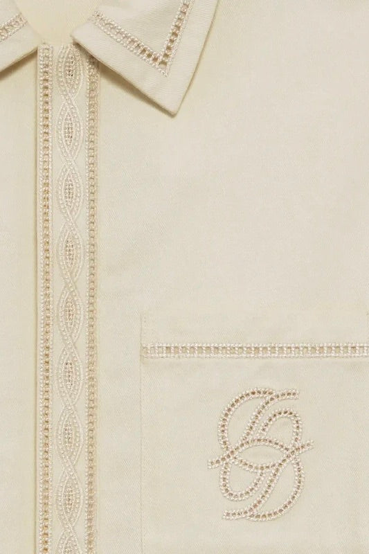 DRÔLE DE MONSIEUR Chemise Broderie D Miroir Cotton - Dale