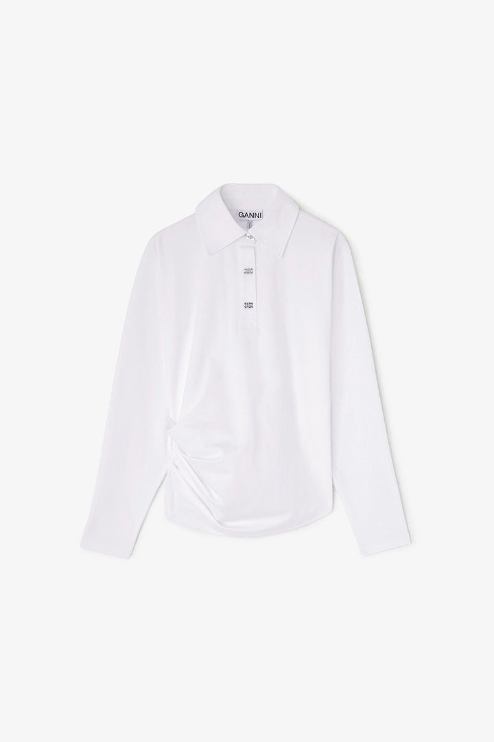 Heavy Stretch Jersey Draped Polo