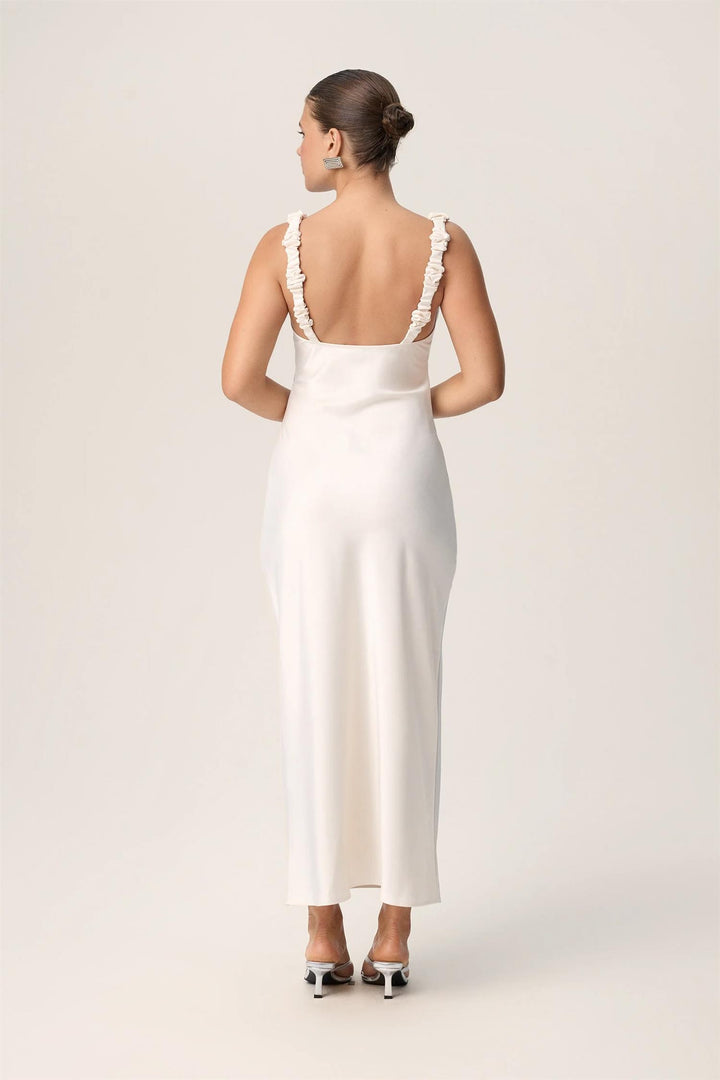 Nimes Slip Dress White