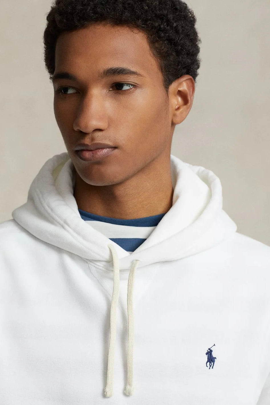 The RL Fleece Hoodie White