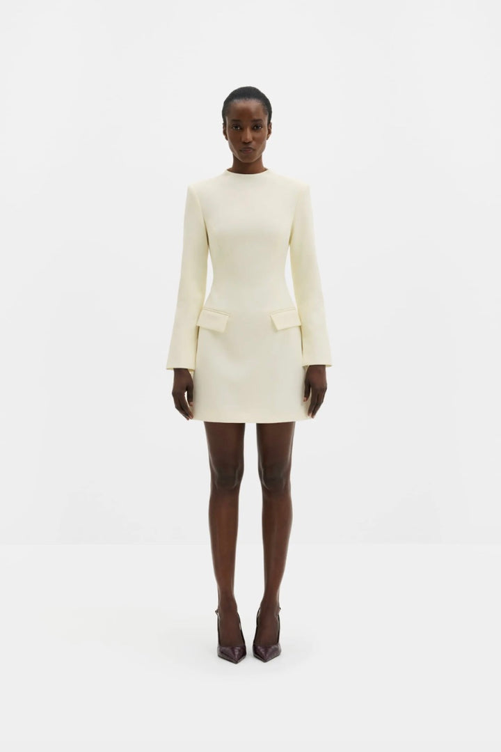 Leanna High Neck Mini Dress Pearl