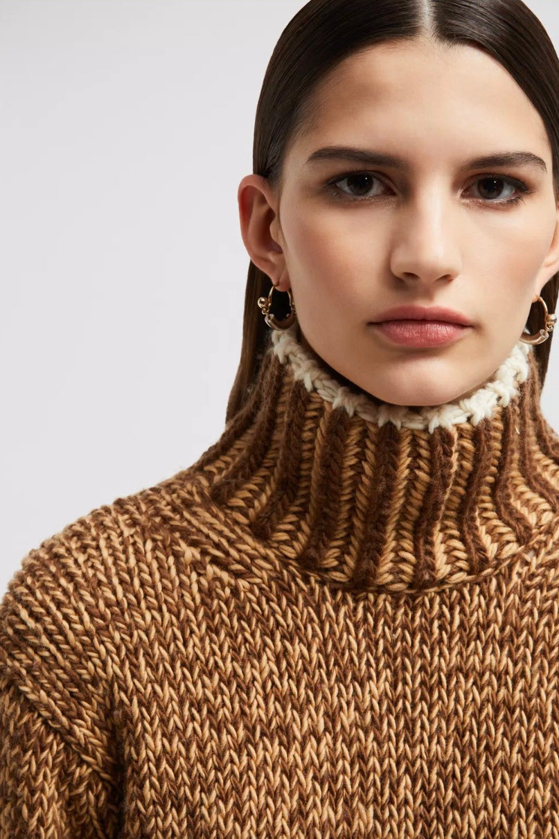 Wool Blend Turtleneck Sweater