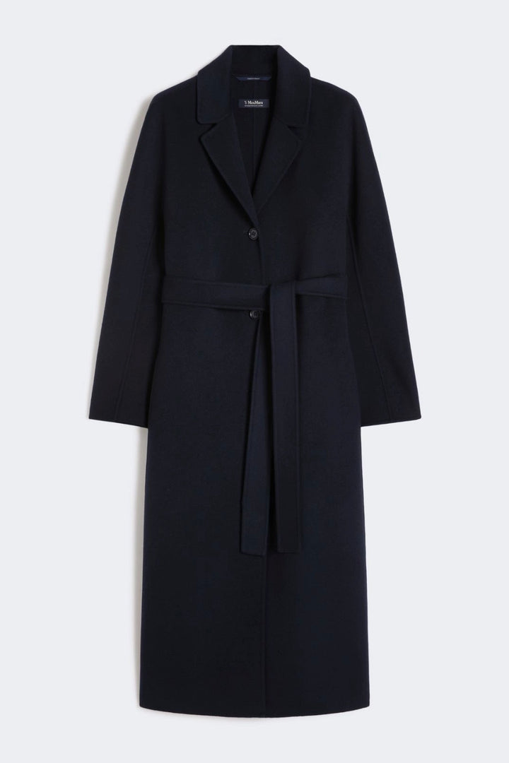 Flared Wool Coat Midnight Blue