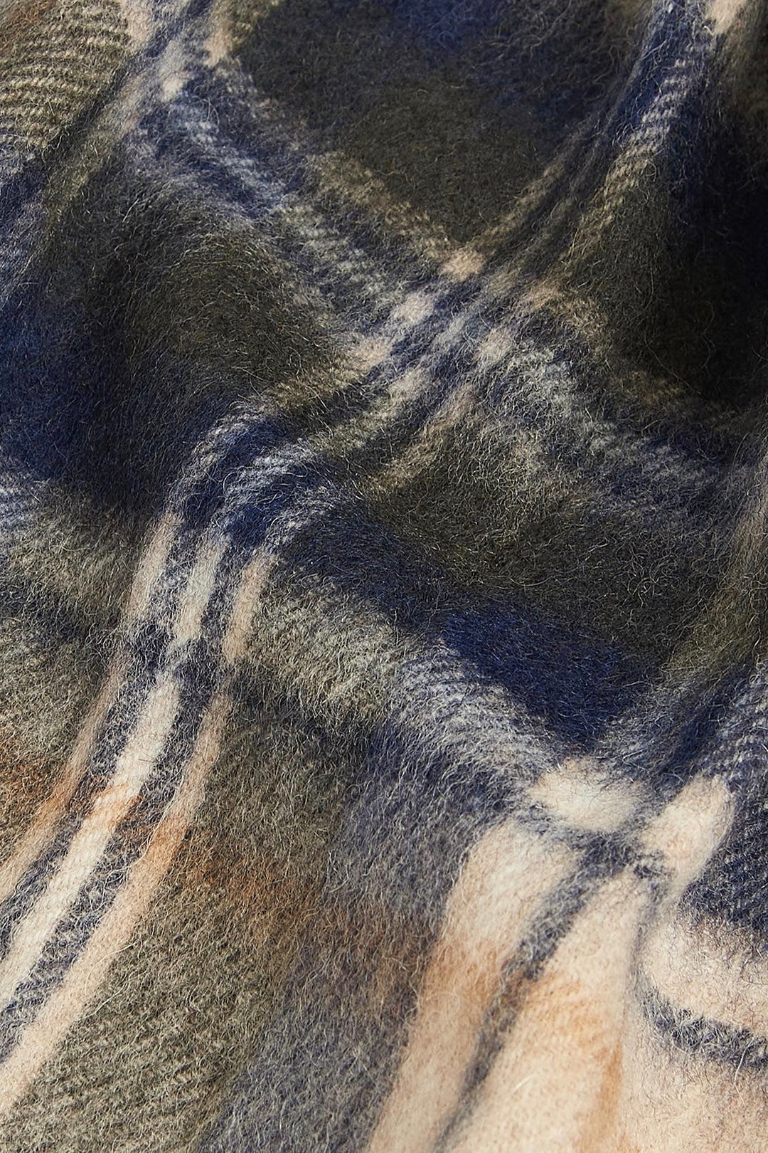 New Check Tartan Scarf Sand Beige Plaid