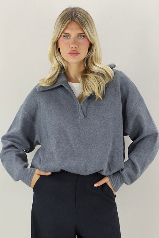 Maglia Grigio Long Sleeve Sweater