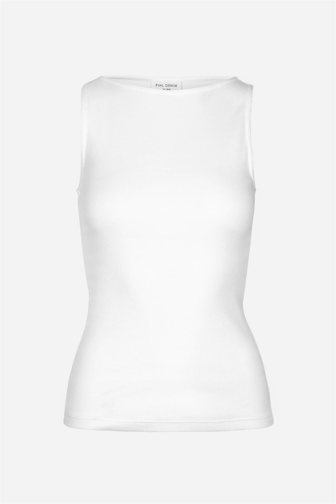 Peggy Rib Boatneck Top Offwhite