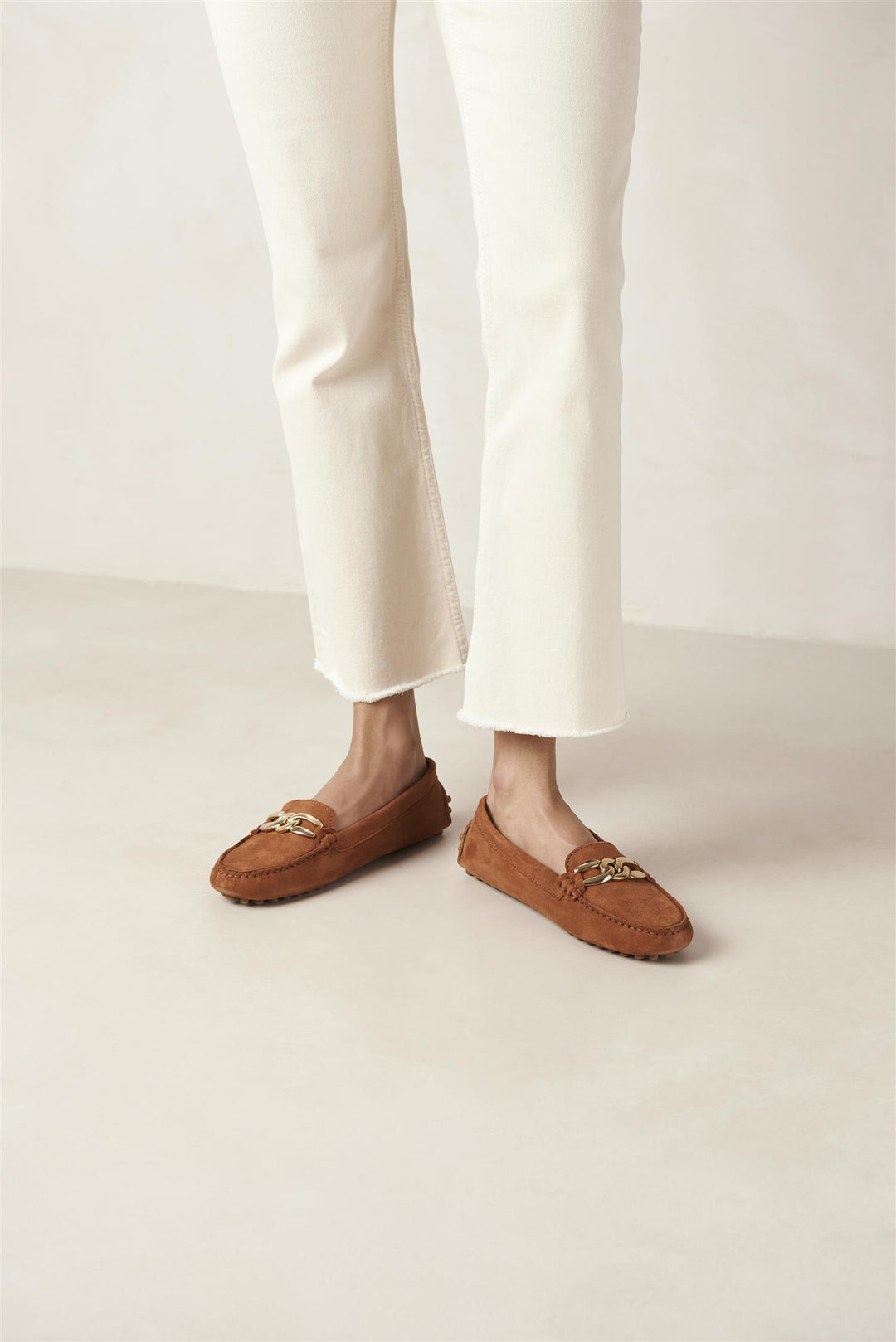 Mike Suede Tan Leather Loafers