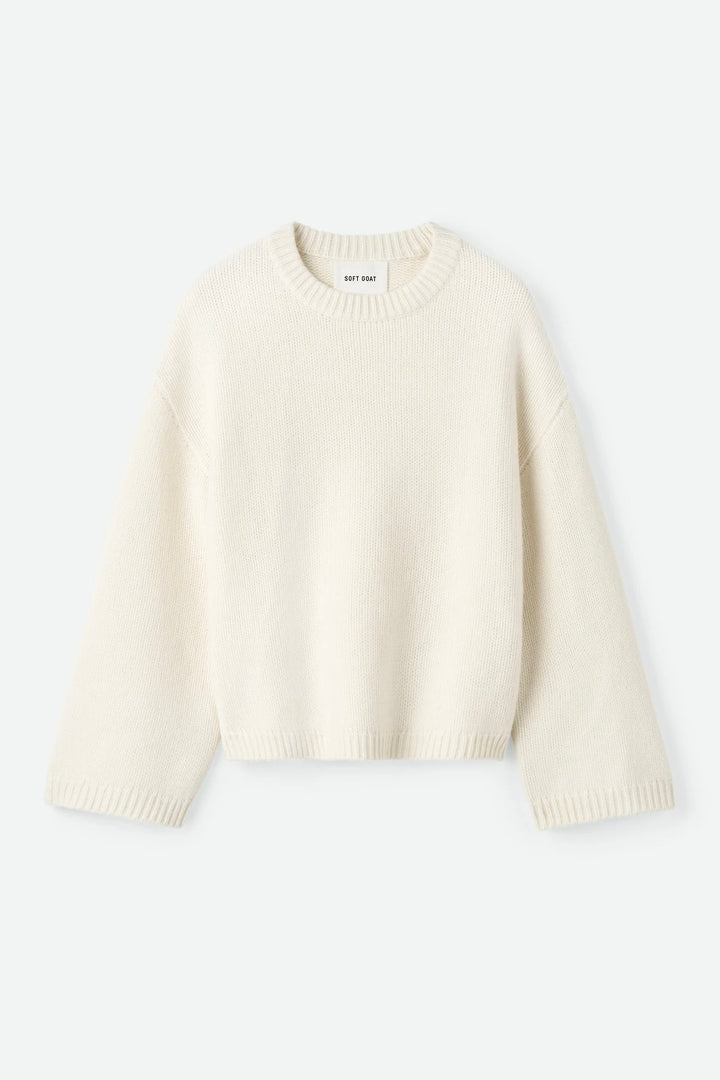 Chunky Crewneck Feather White