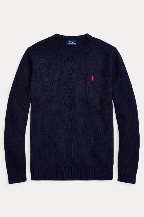 Cotton Crewneck Jumper Hunter Navy
