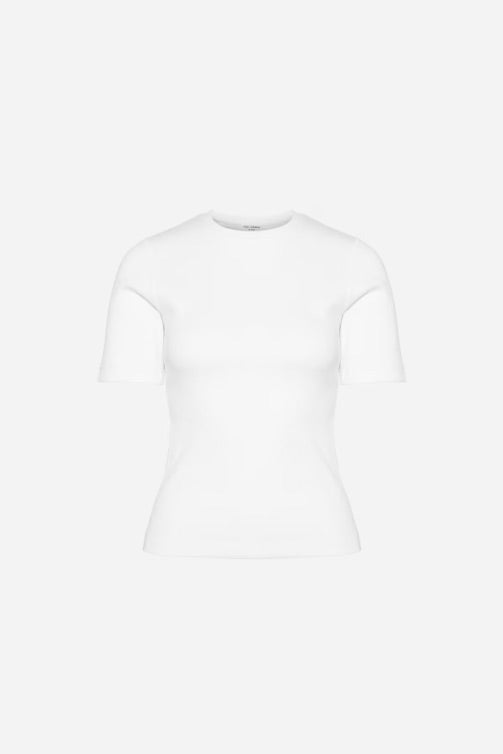 Pippa Rib Tee White