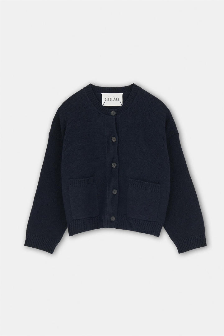 Cobe Wool Cardigan Black Blue