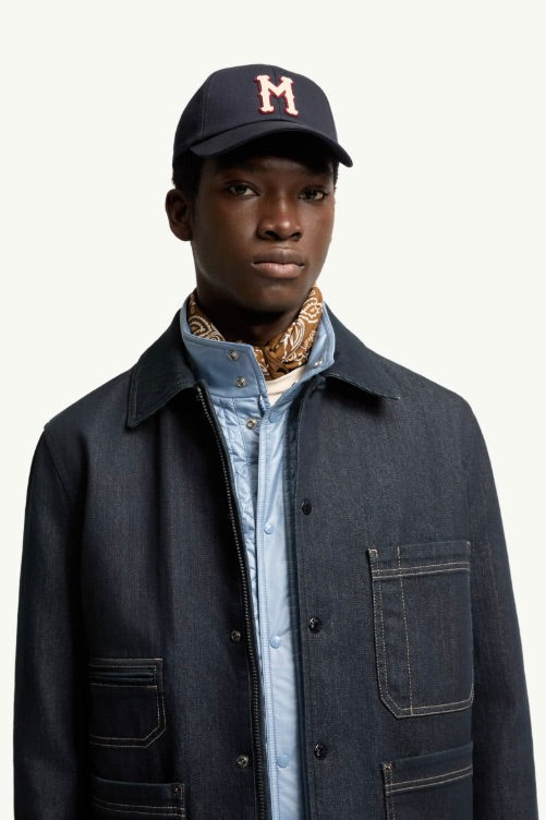 Cotton Gabardine Baseball Cap Navy Blue