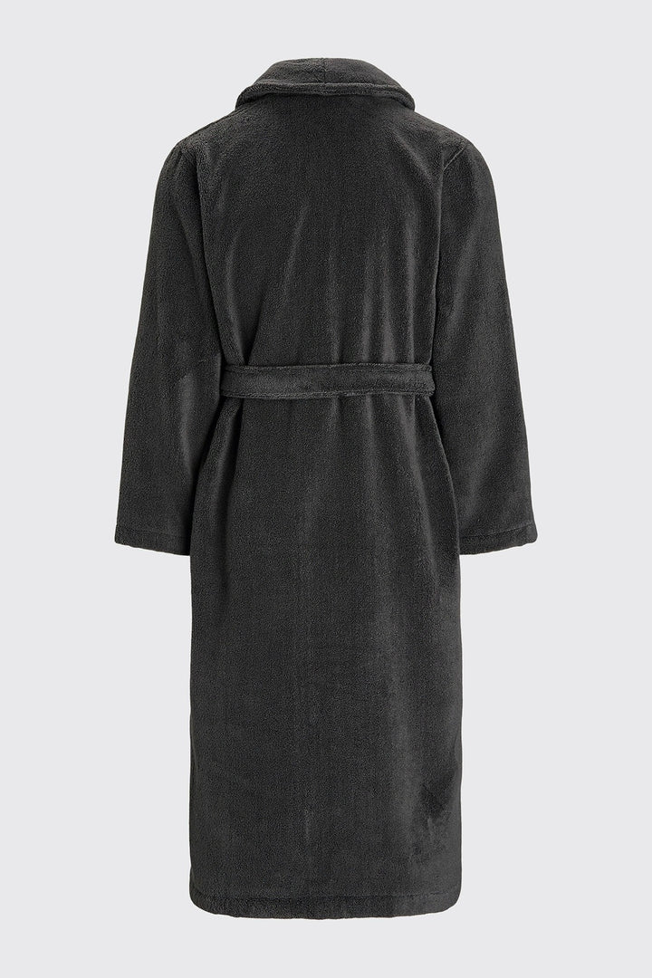 Shawl-Collar Terry Robe Dark Slate