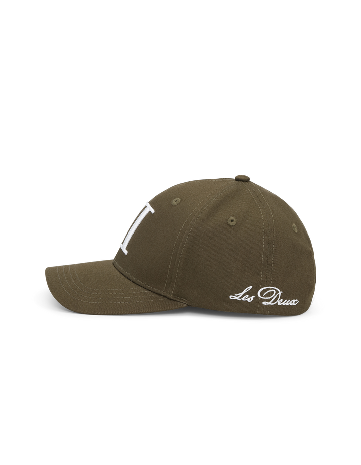 LES DEUX Encore Organic Baseball Cap Olive Night Green - Dale