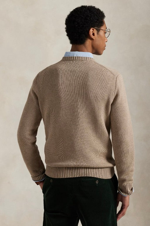 POLO RALPH LAUREN Cotton Crewneck Jumper Bronze Melange - Dale