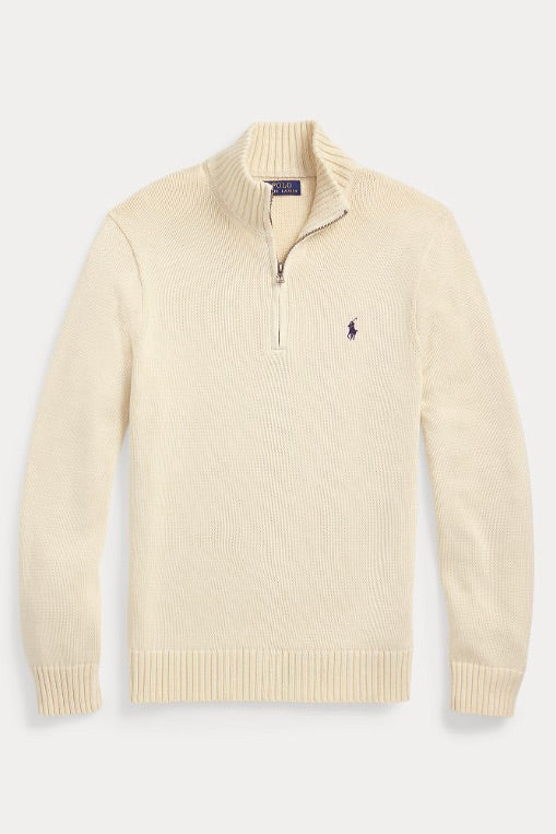 POLO RALPH LAUREN Cotton Quarter-Zip Jumper Andover Cream - Dale