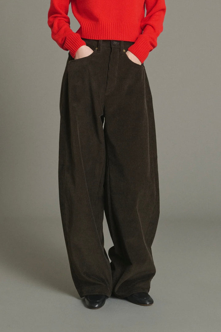Gunther Corduroy Trouser Marron Fonce
