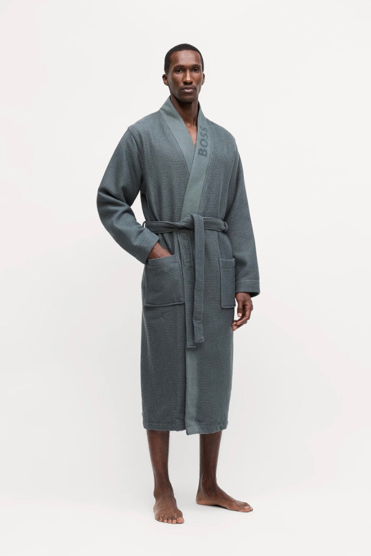 Waffle Kimono Open Green