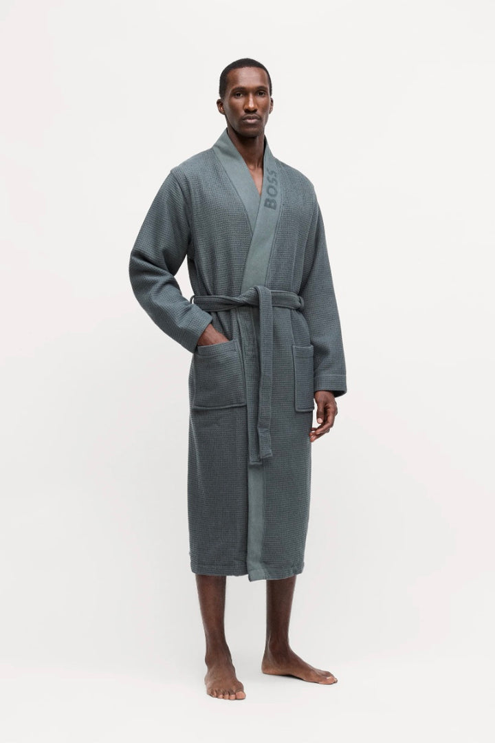 Waffle Kimono Open Green