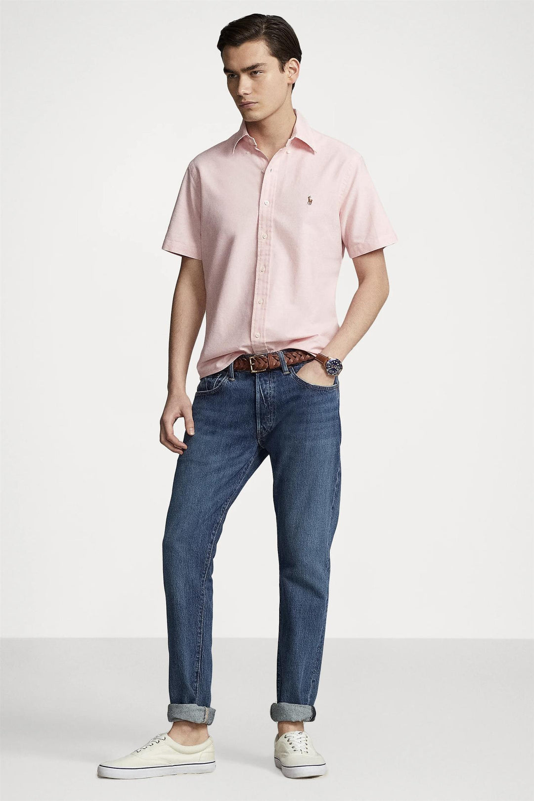 Custom Fit Oxford Shirt Pink