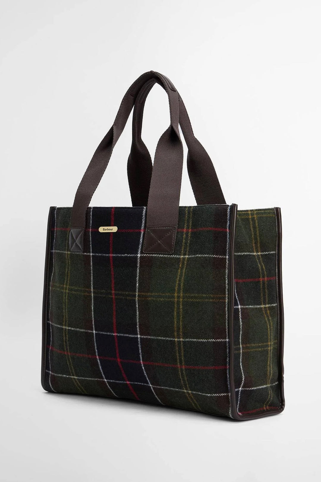 Barbour Turnberry Tartan Tote Bag Olive