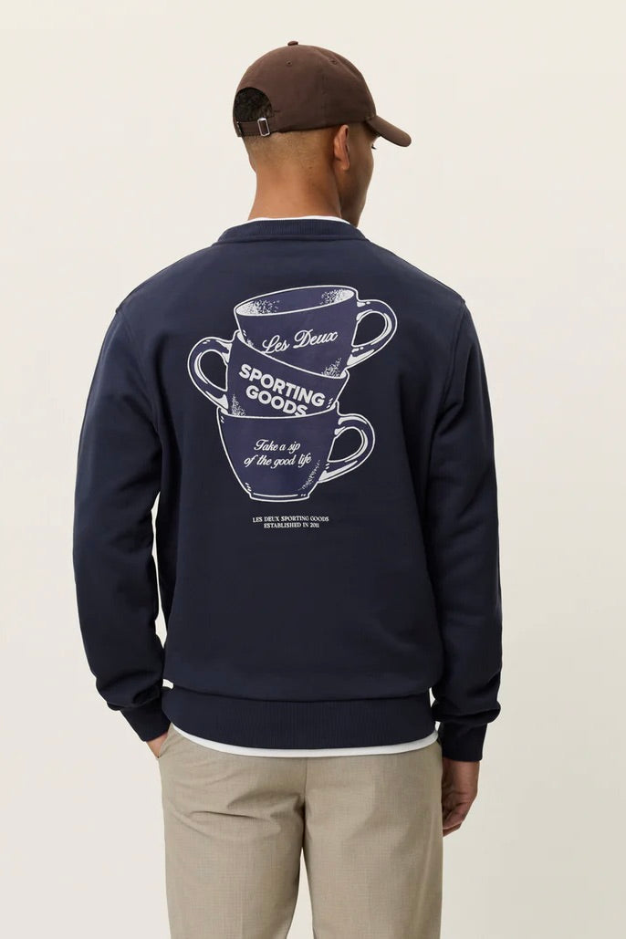 LES DEUX Ben Artist Sweatshirt Dark Navy Blue - Dale