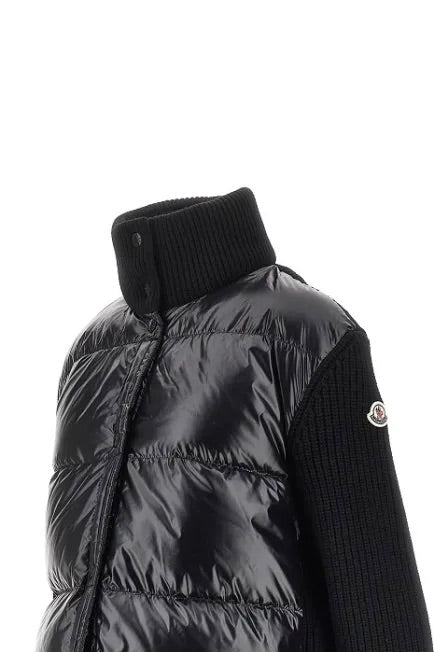 Padded Front Cardigan Jacket Black
